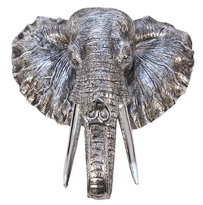 Resin Plated Elephant head Plaque